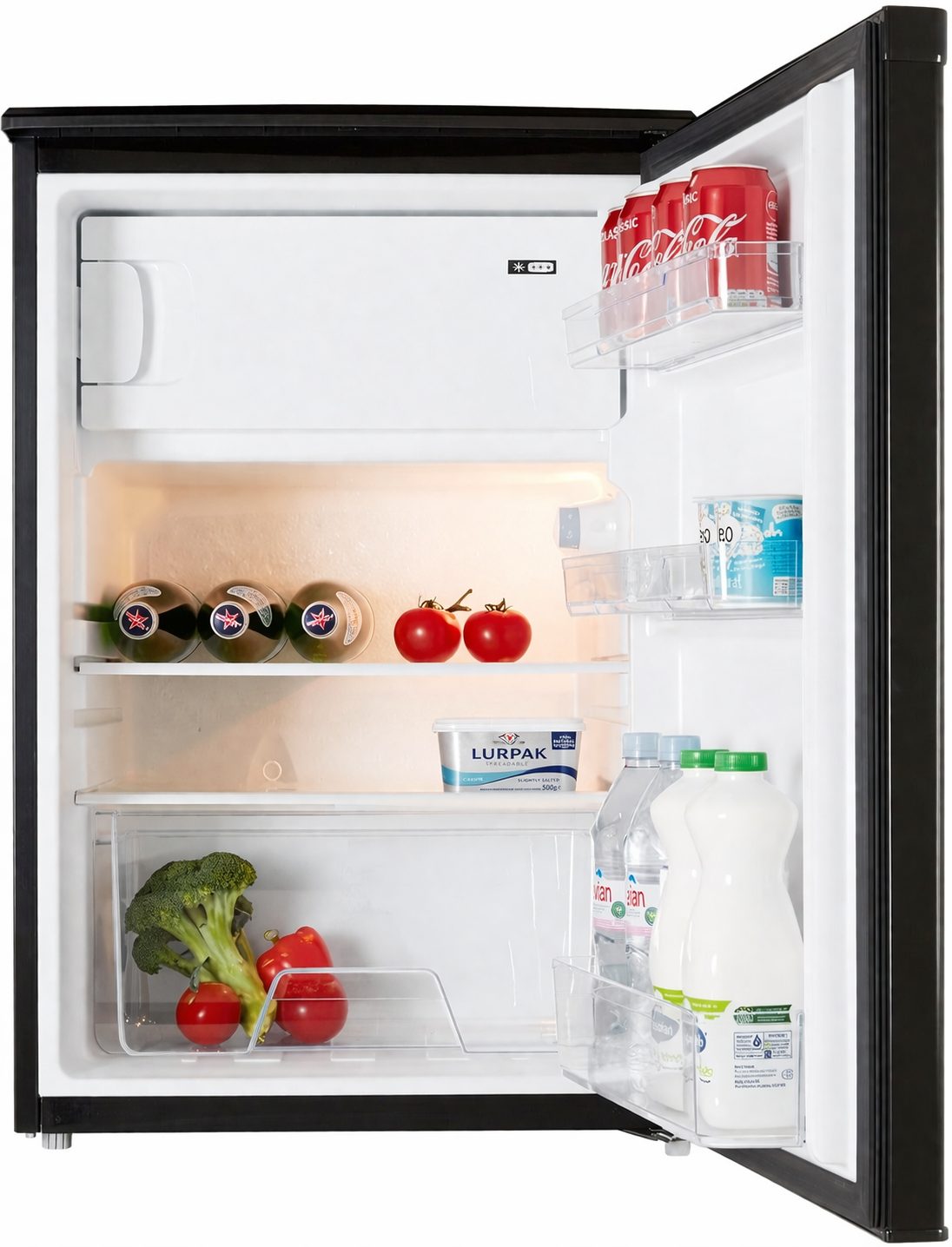 113L Freestanding Under Counter Fridge with Ice Box – Black