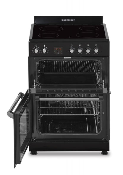 60cm Freestanding Double Oven – Black