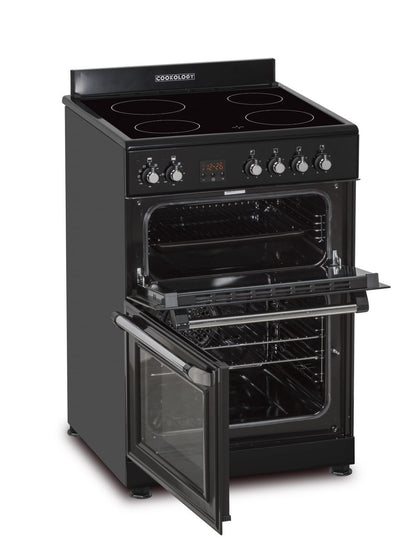 60cm Freestanding Double Oven – Black