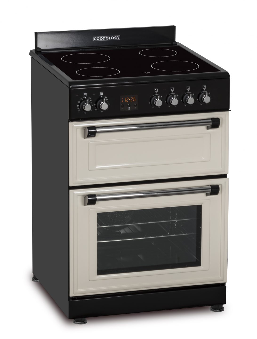 Cream Retro Freestanding Double Oven