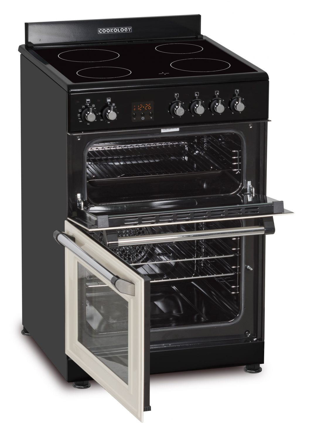 Cream Retro Freestanding Double Oven