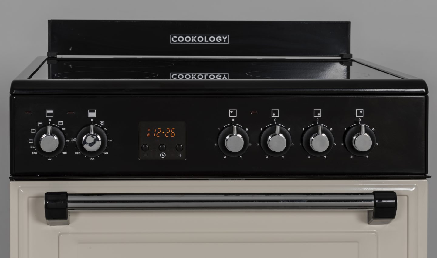 Cream Retro Freestanding Double Oven