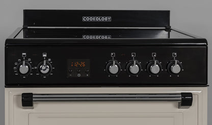 Cream Retro Freestanding Double Oven
