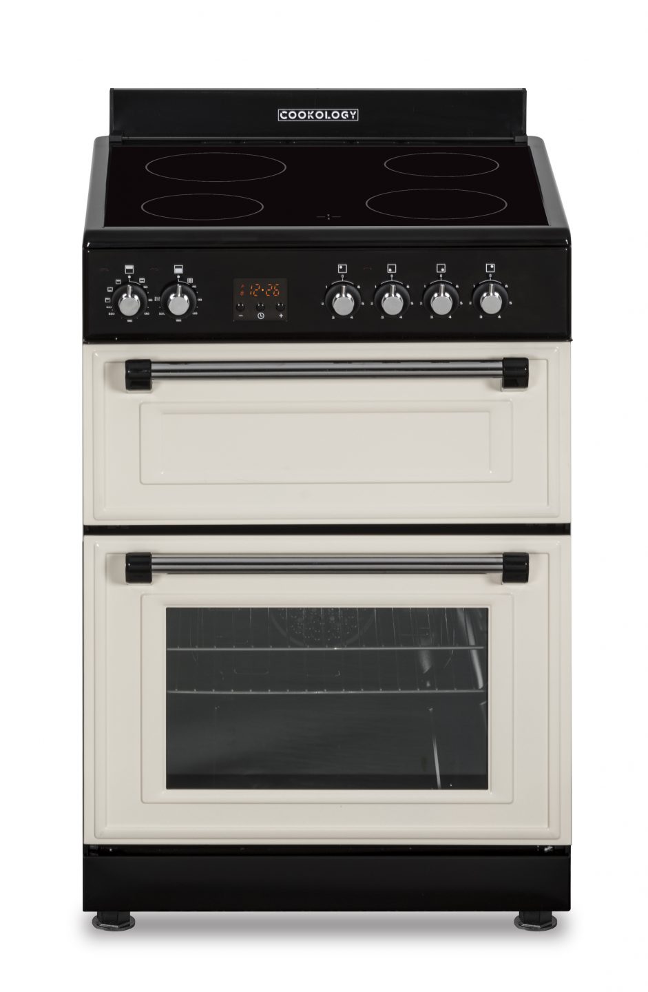 Cream Retro Freestanding Double Oven