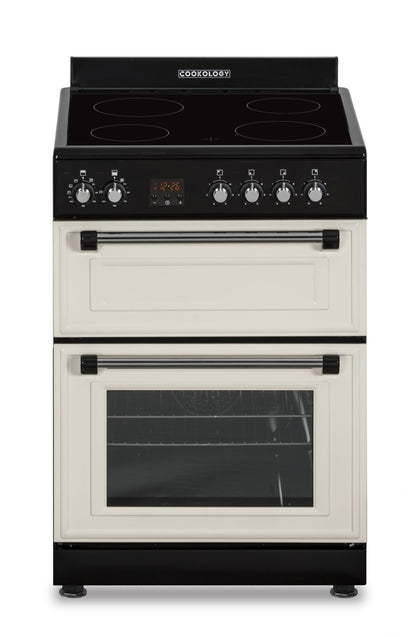Cream Retro Freestanding Double Oven
