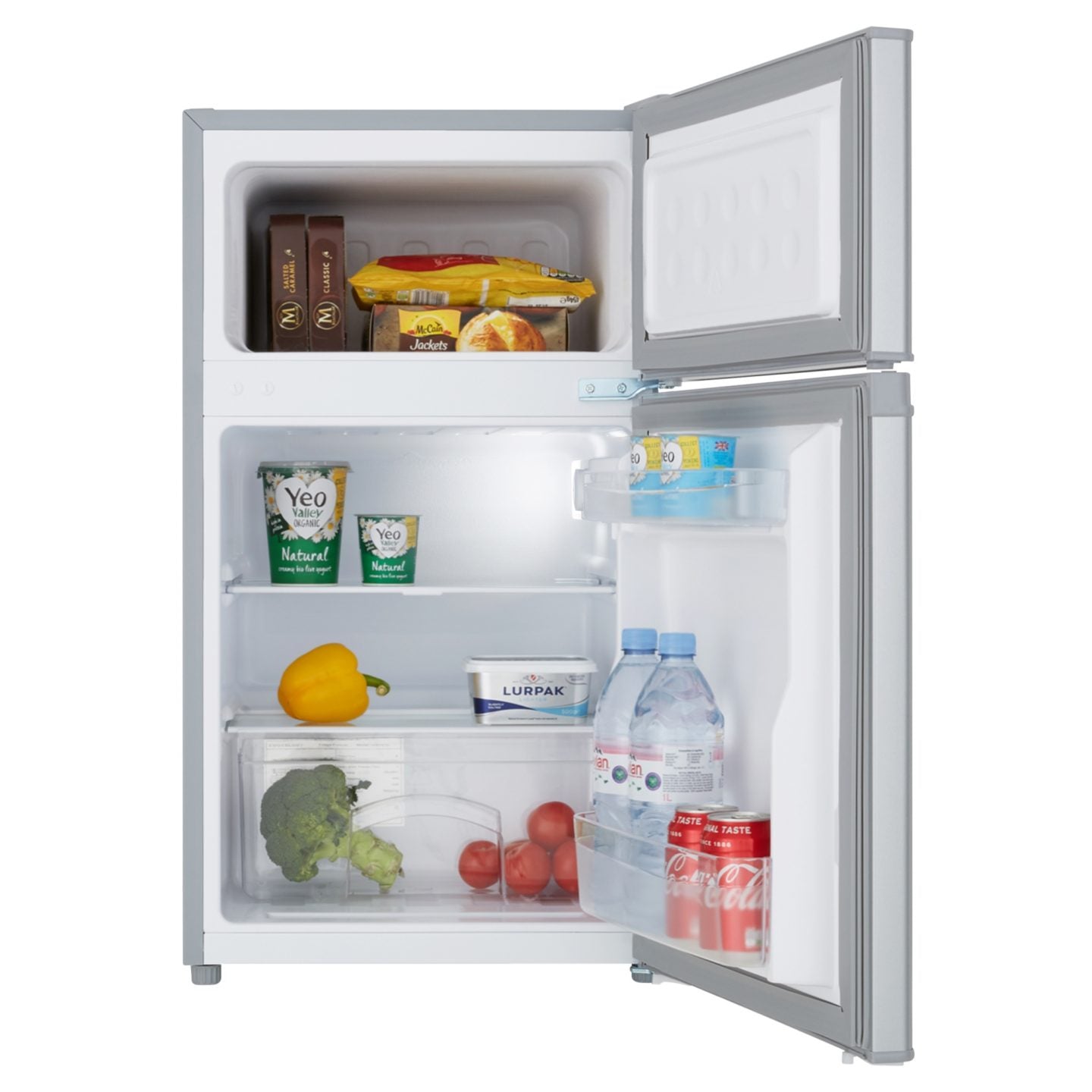 87L Freestanding Under Counter Fridge Freezer 70/30 – Silver