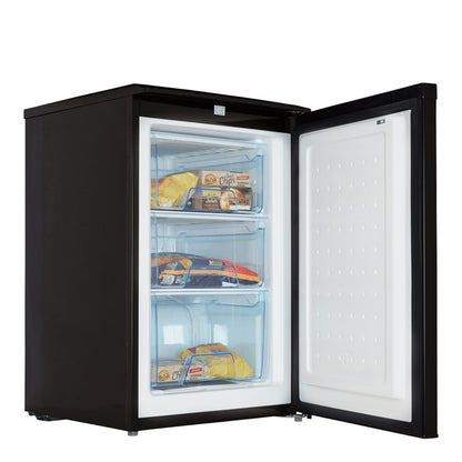 55cm Freestanding Side-by-Side Undercounter Fridge Freezer Pack – Black
