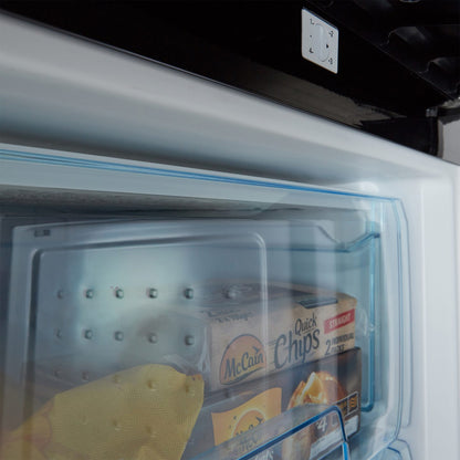 55cm Freestanding Side-by-Side Undercounter Fridge Freezer Pack – Black