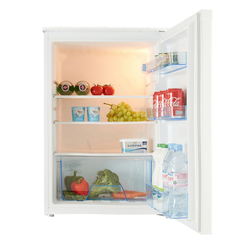 130L Freestanding Under Counter Fridge – White