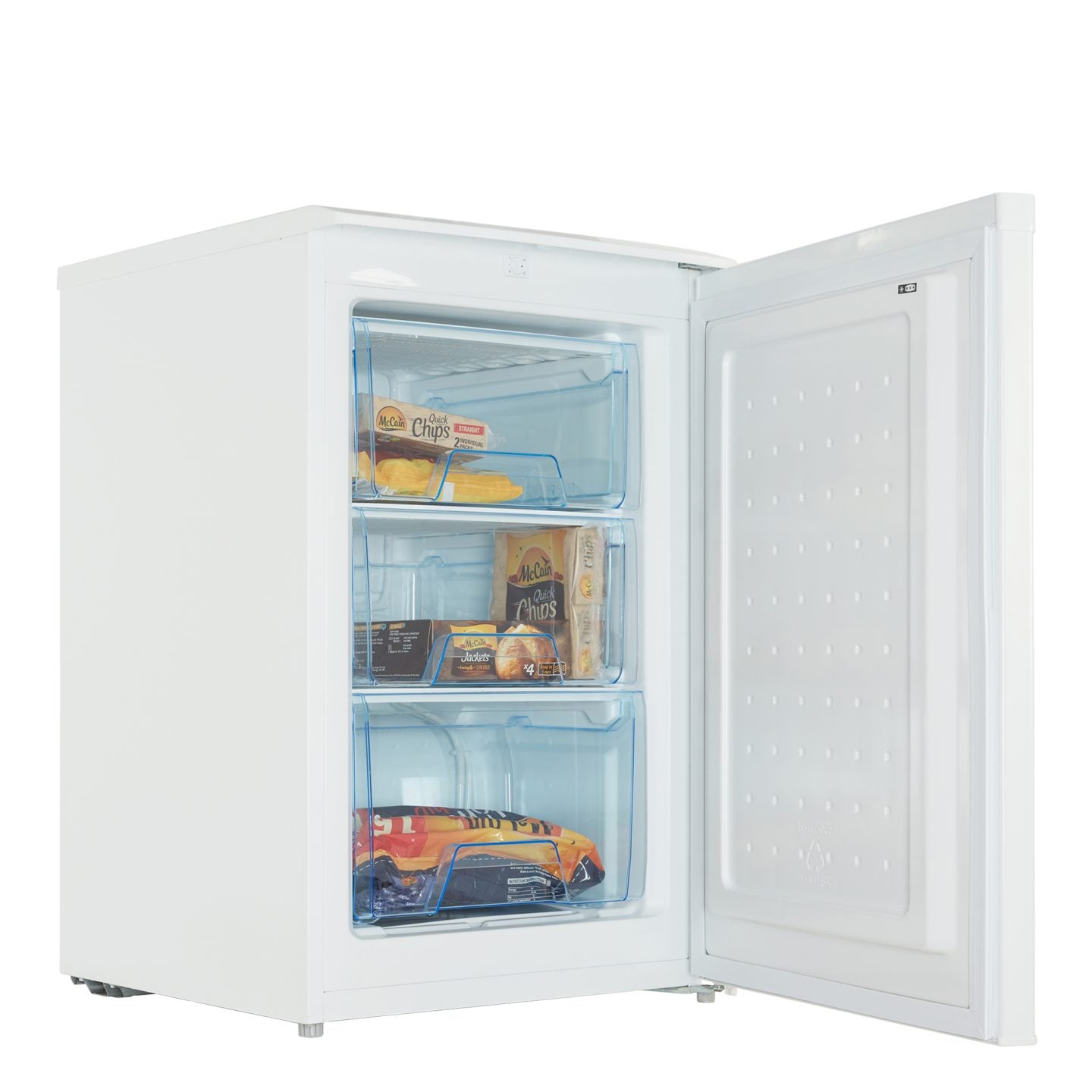55cm Freestanding Side-by-Side Undercounter Fridge Freezer Pack – White