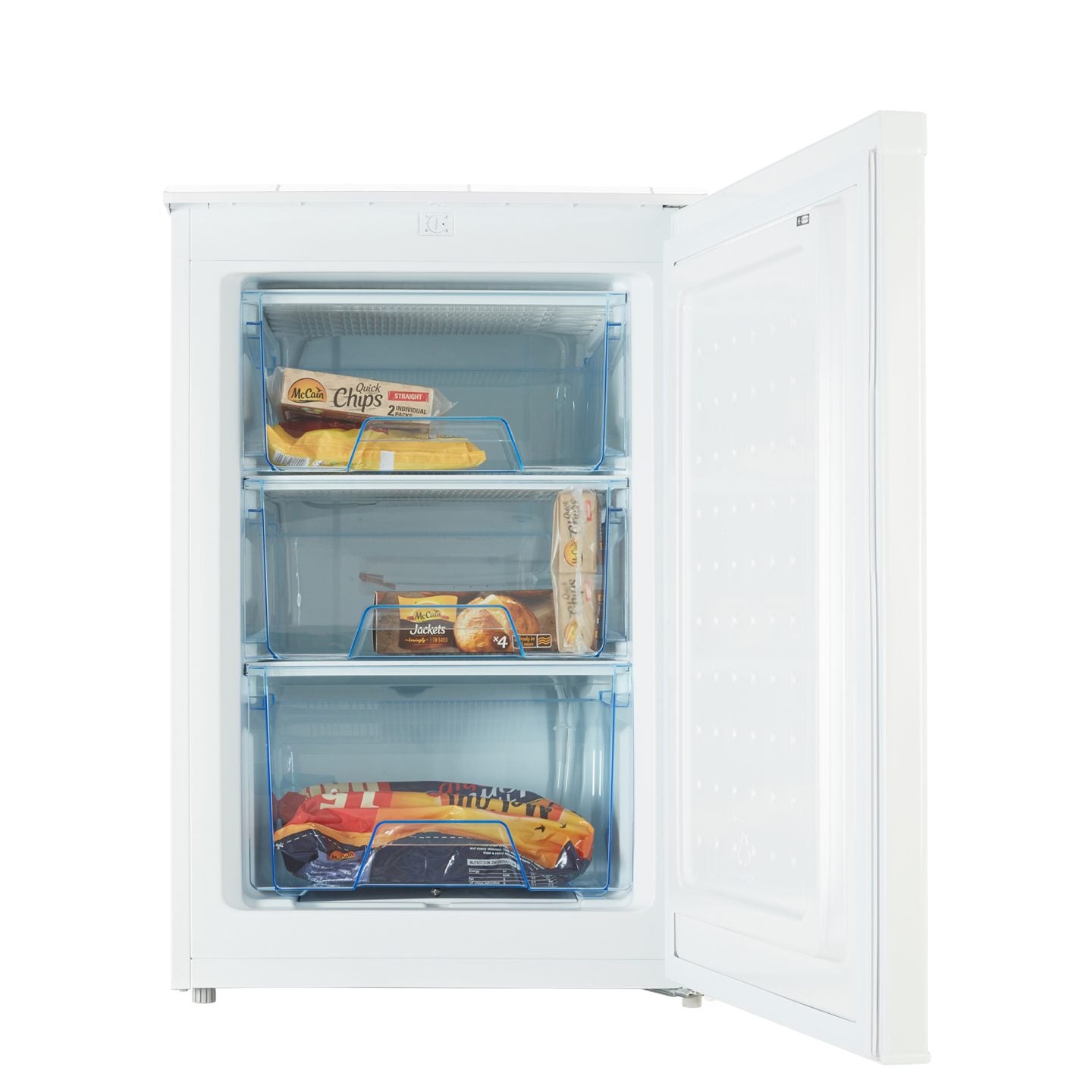 55cm Freestanding Side-by-Side Undercounter Fridge Freezer Pack – White