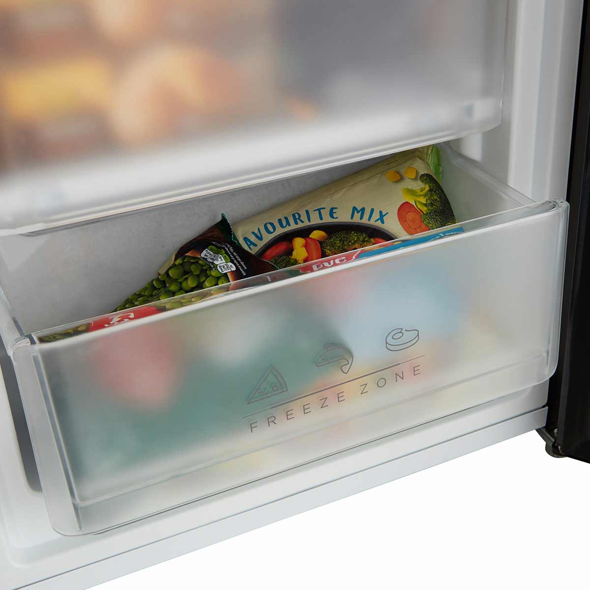 60L Freestanding Under Counter Freezer – Black