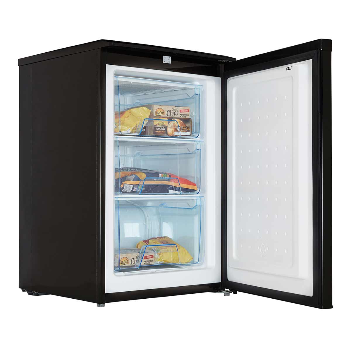 86L Freestanding Under Counter Freezer – Black