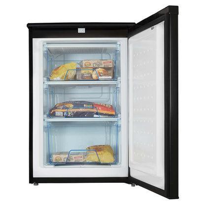 86L Freestanding Under Counter Freezer – Black