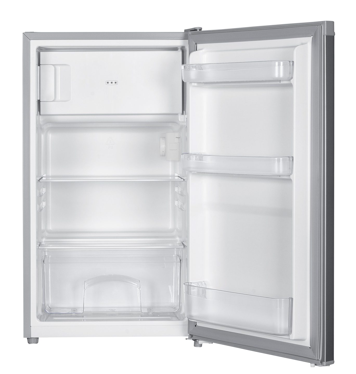 80L Freestanding Under Counter Fridge with Ice Box – Silver