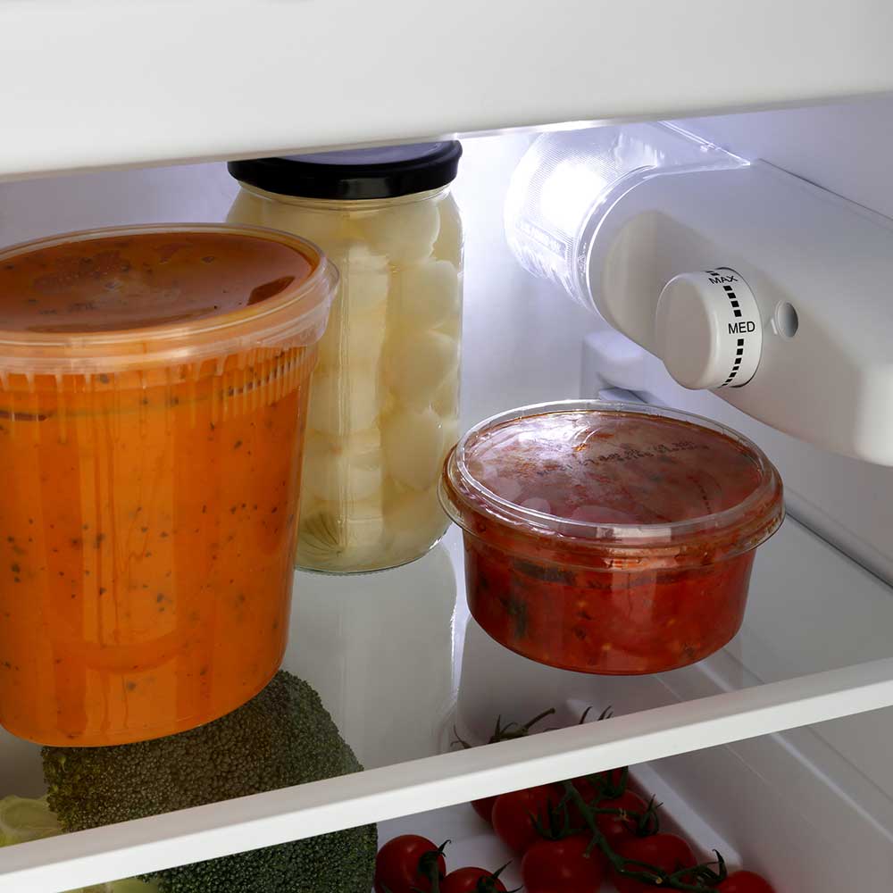 80L Freestanding Under Counter Fridge with Ice Box – Silver