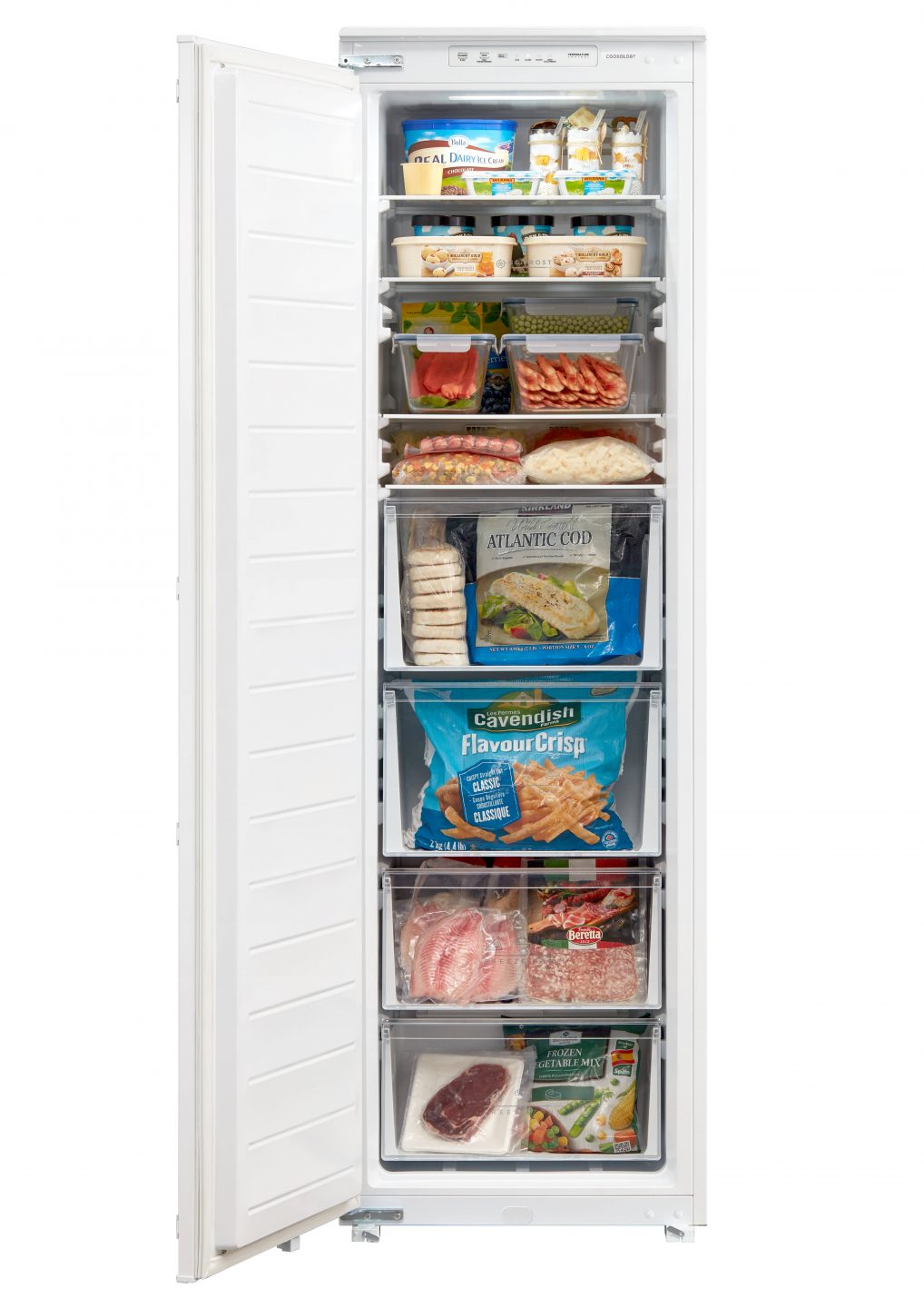 177cm Integrated Tall Larder Fridge & Freezer Pack – White