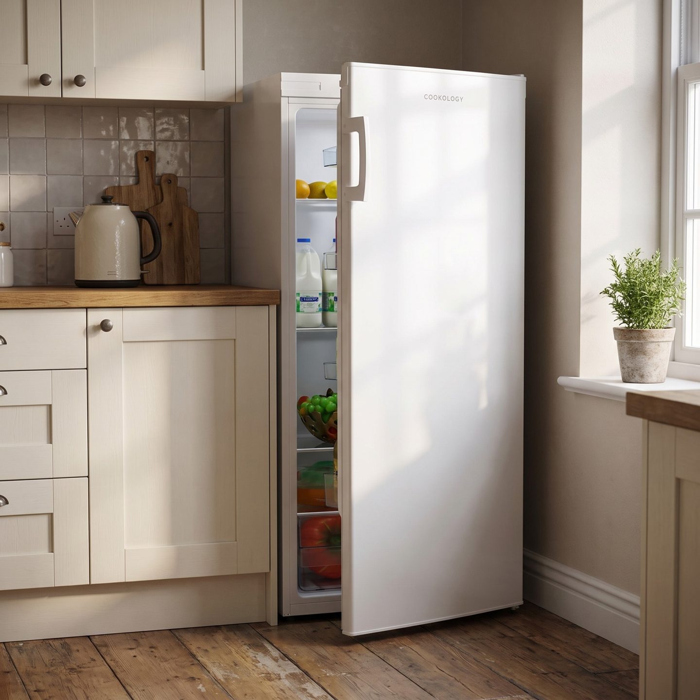 235L Freestanding Larder Fridge – White