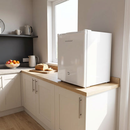 41L Table Top Mini Fridge with Chiller Box – White