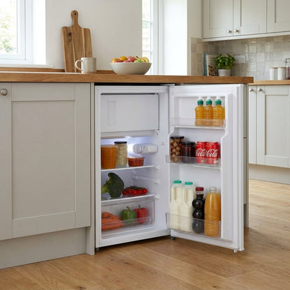 80L Freestanding Under Counter Fridge with Ice Box – White