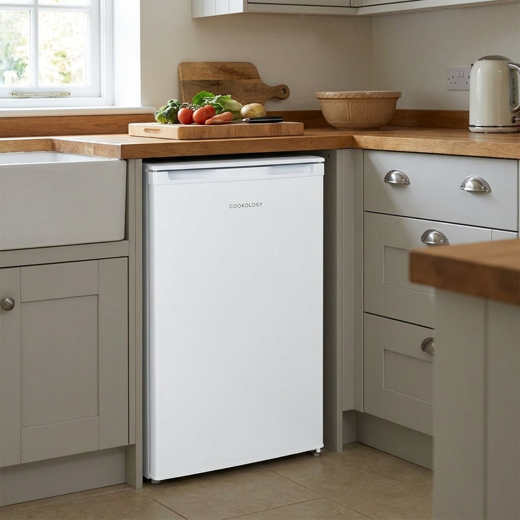 86L Freestanding Under Counter Freezer – White