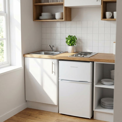 87L Freestanding Under Counter Fridge Freezer 70/30 – White