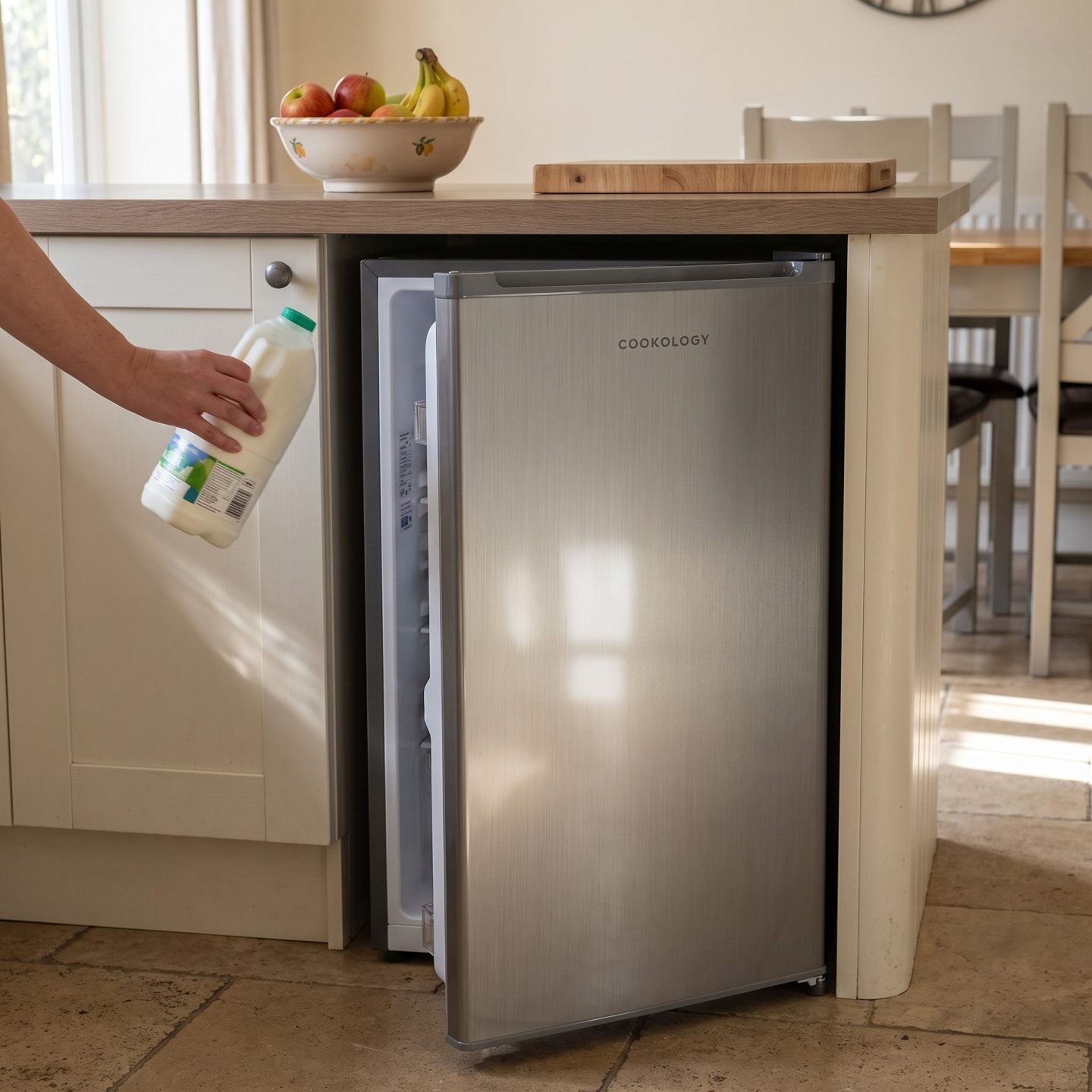 88L Freestanding Under Counter Fridge – Silver