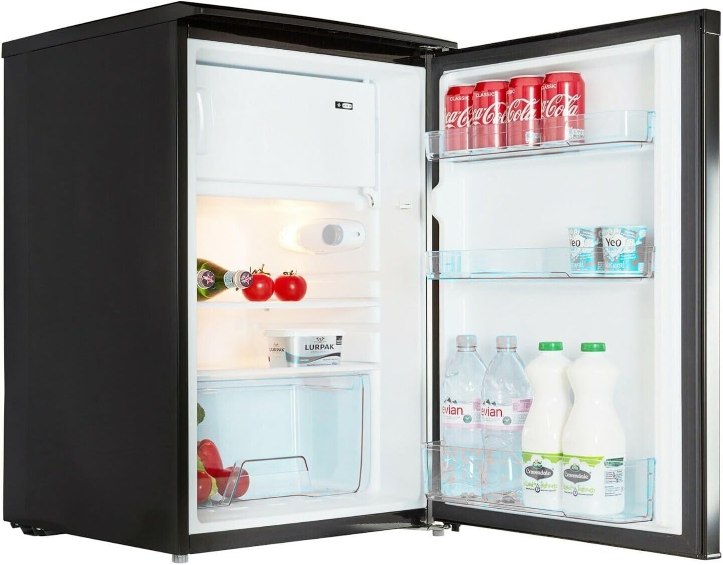 113L Freestanding Under Counter Fridge with Ice Box – Black